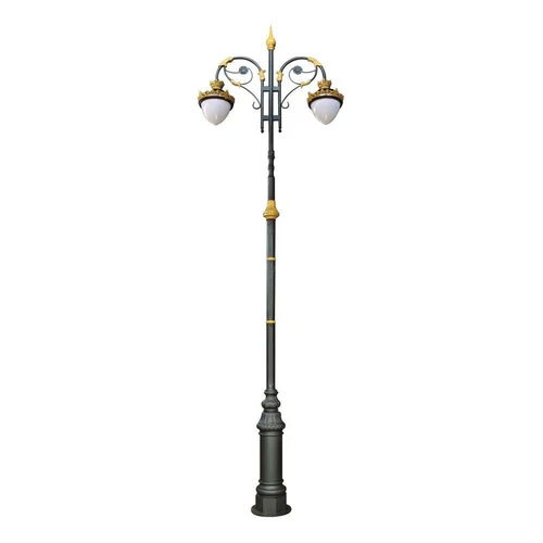 Cast Iron Dubble Arm Pole - Color: Black