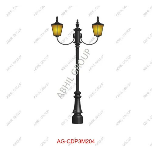 Cast Iron Ornamental Pole - Color: Black