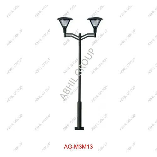 Double Top Post Lighting Pole - Color: Black