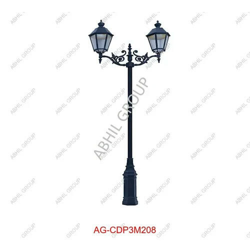 3M Cast Iron Ornamental Pole - Color: Black