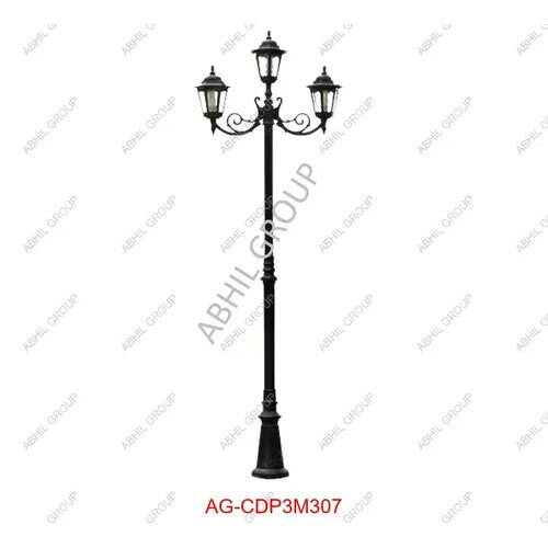 3M Aluminium Street Light Pole - Color: Black