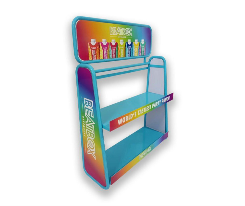 Metal Display Stand - Steel, 6 Tier Structure | Enhanced Visibility For Retail Items, Organized Showcasing For Increased Customer Engagement