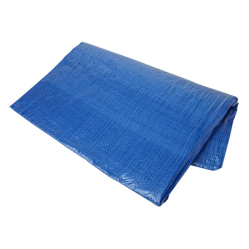 Blue Waterproof Tarpaulin - 210 GSM Woven Fabric | Versatile Usage for Fish Tanks, Grass Land Cover, Pond Lining, and Wood Protection