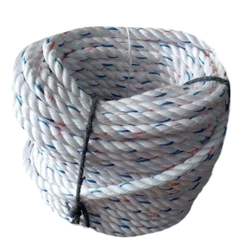 8 Mm White Cotton Rope - Length: 100  Meter (M)