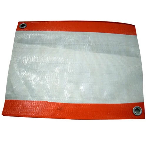 90 Gsm Pe Laminated Tarpaulin - Color: Orange And White