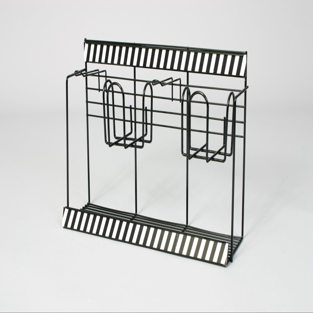 Grocery Display Rack - Metal Frame Design, 48x24 Inches, Sleek Black Finish | Versatile Storage Solution For Retail And Home Use