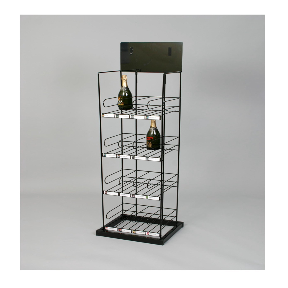 Bottle Display Stand - Sturdy Metal, Adjustable Height, Multi-Tier Design for Efficient Organization and Attractive Presentation