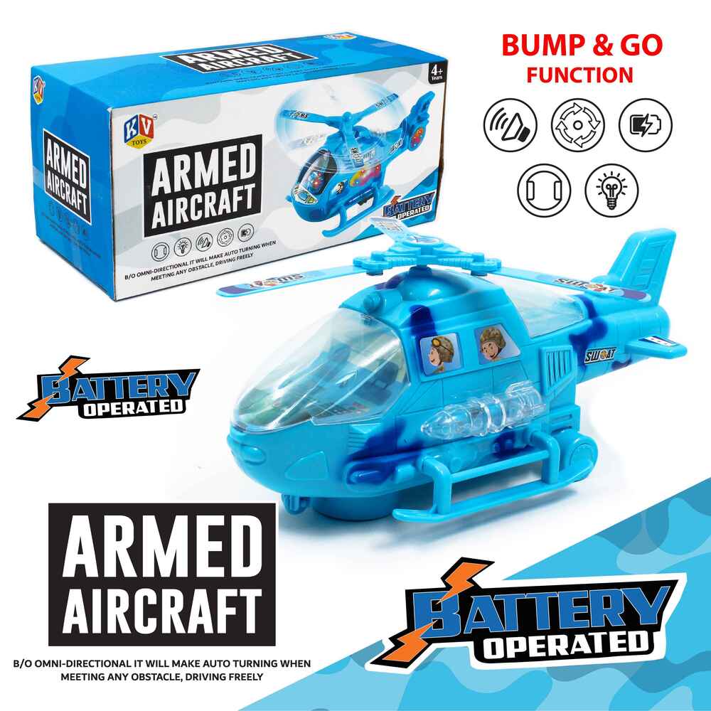Bump & Go Armed Aircraft With Light And Music (8551)