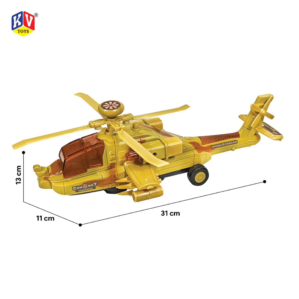 Bump & Go Military Helicopter With Light And Music (8661)