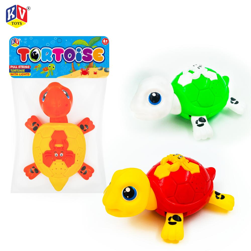 Pull String Tortoise with Bell Sound - PVC Packaging (838-14)