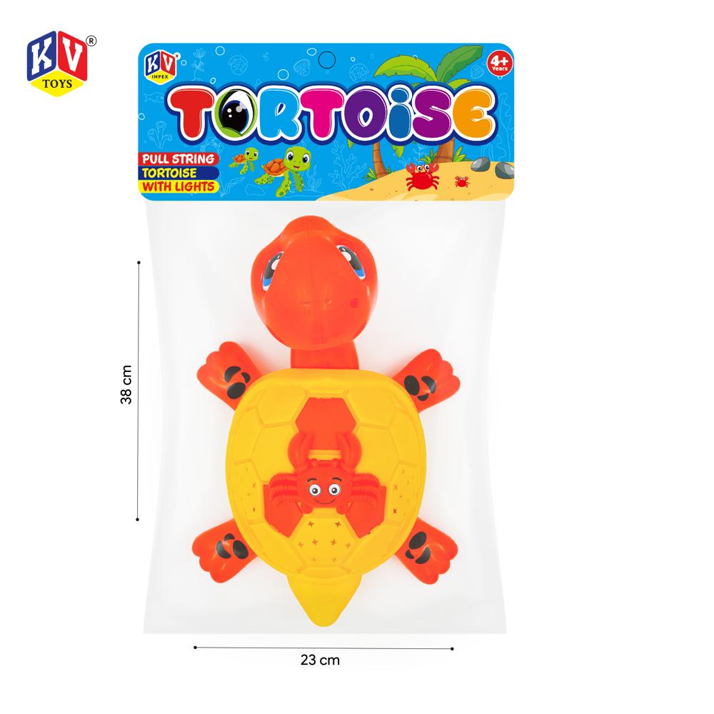 Pull String Tortoise with Bell Sound - PVC Packaging (838-14)