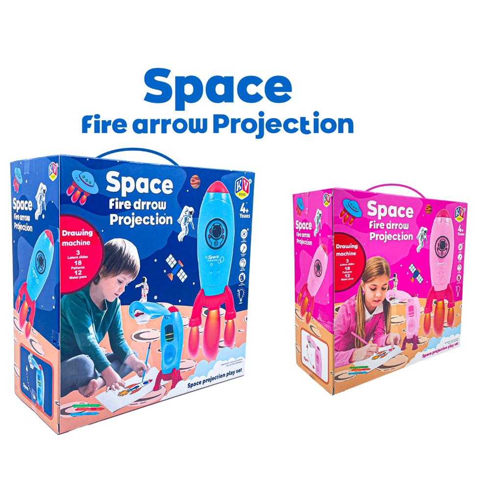 Space Projector With 3 Films, 12 Colour Pen, 1 Astronaut And Drawing Book (587)