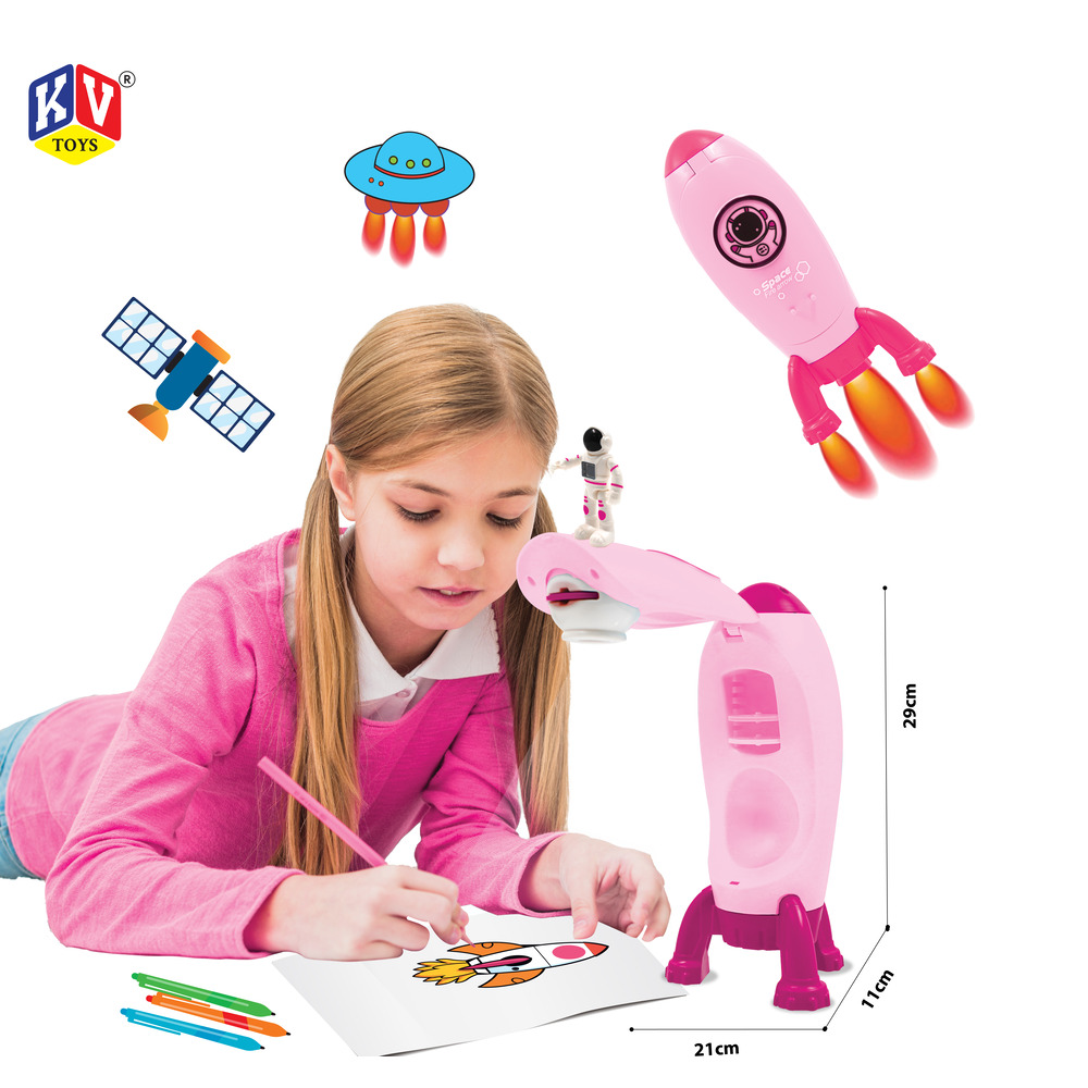 Space Projector With 3 Films, 12 Colour Pen, 1 Astronaut And Drawing Book (587)
