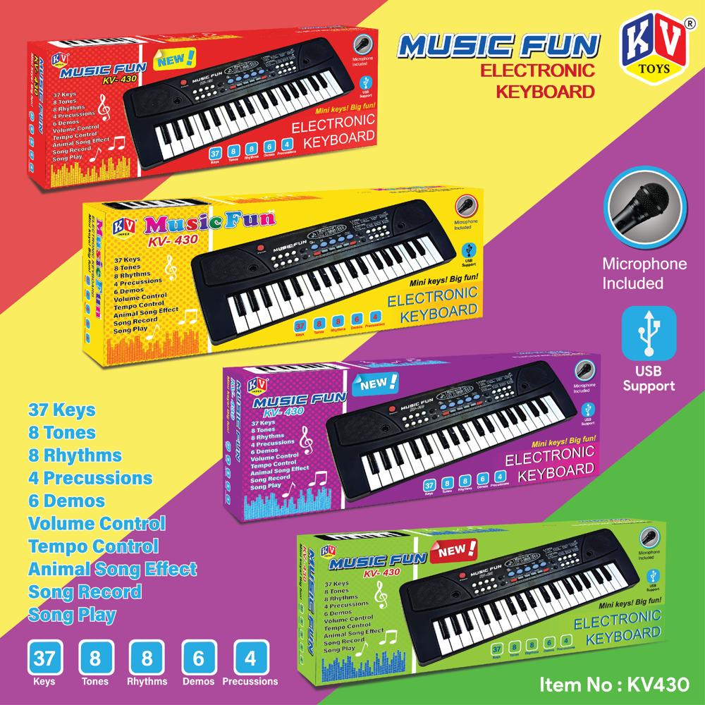 Music Fun Electronic Keyboard With Microphone Included (430)
