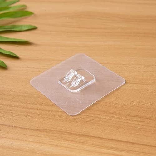 Transparent Sticker Clip - Plastic, 7x7 Cm, Transparent | Multi-surface Self-adhesive Hooks For Utensils, Towels & Accessories, Ideal For Various Rooms