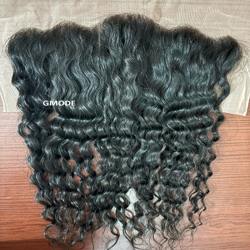 INDIAN CURLY HAIR BUNDLES WITH TRANSPARENT LACE FRONTAL