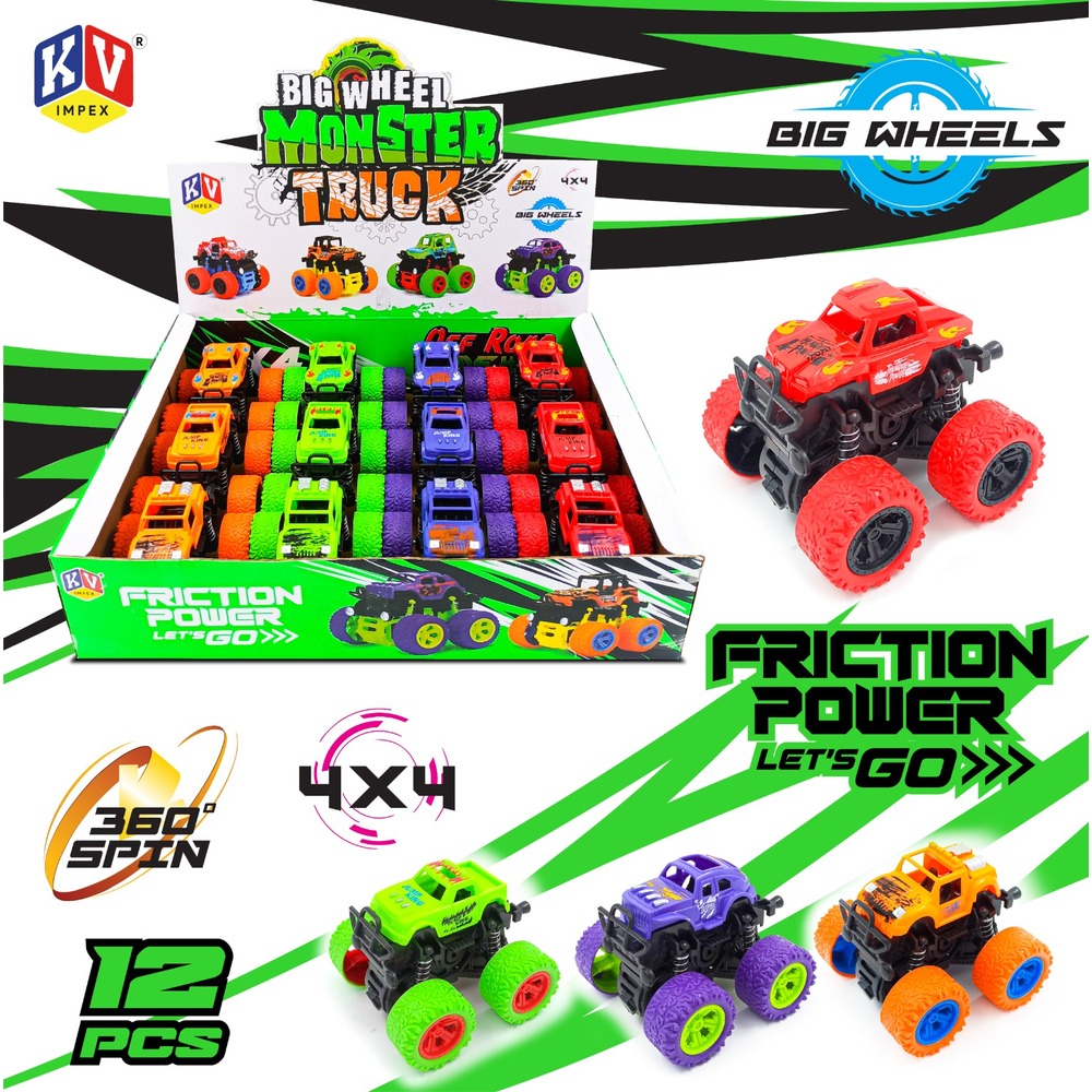12 Pcs Friction Monster Truck (209)