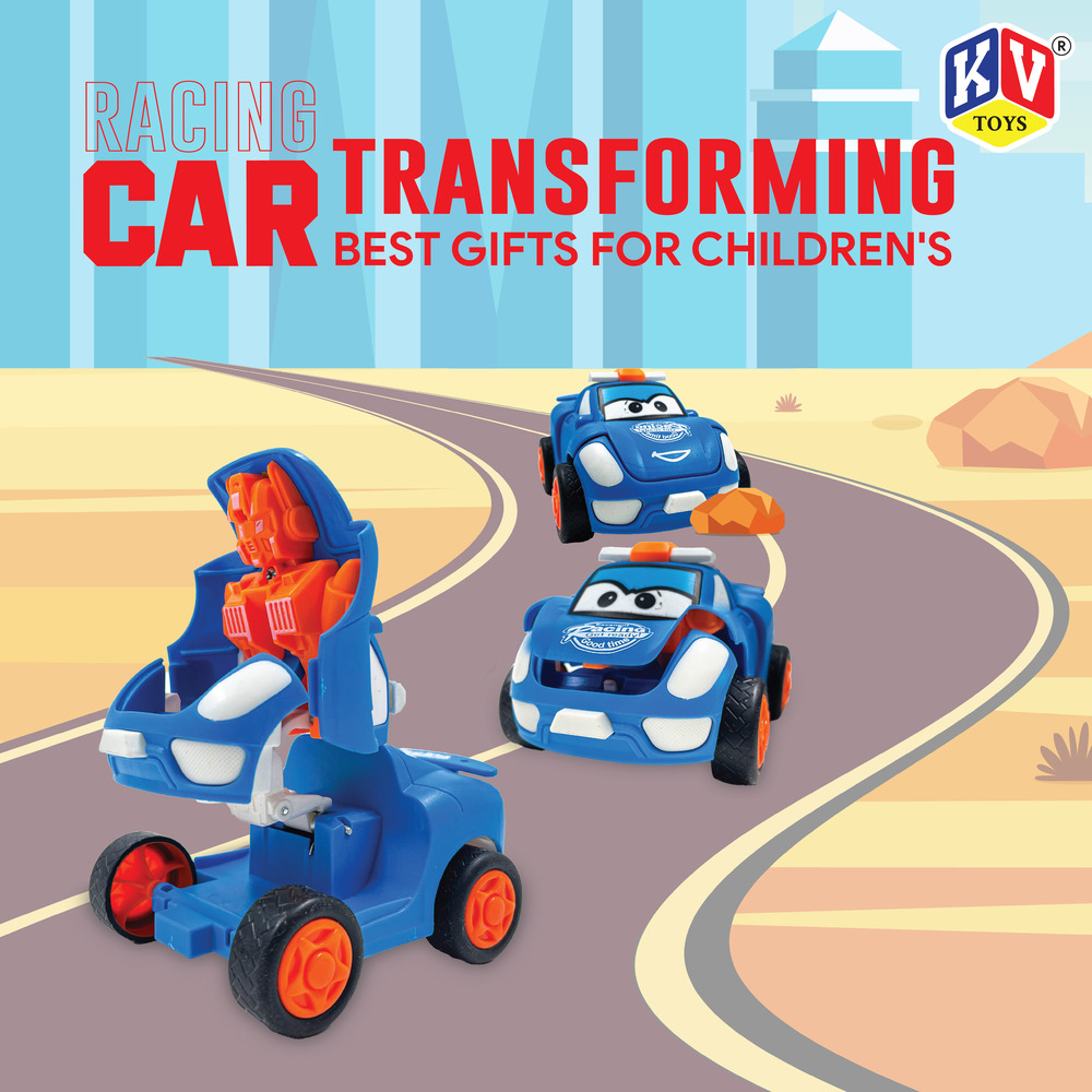 10 Pcs Friction Racing Transforming Car (215)