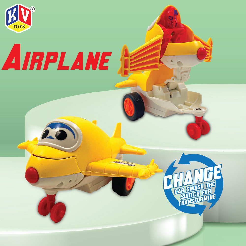 10 Pcs Friction Racing Transforming Airplane (216)