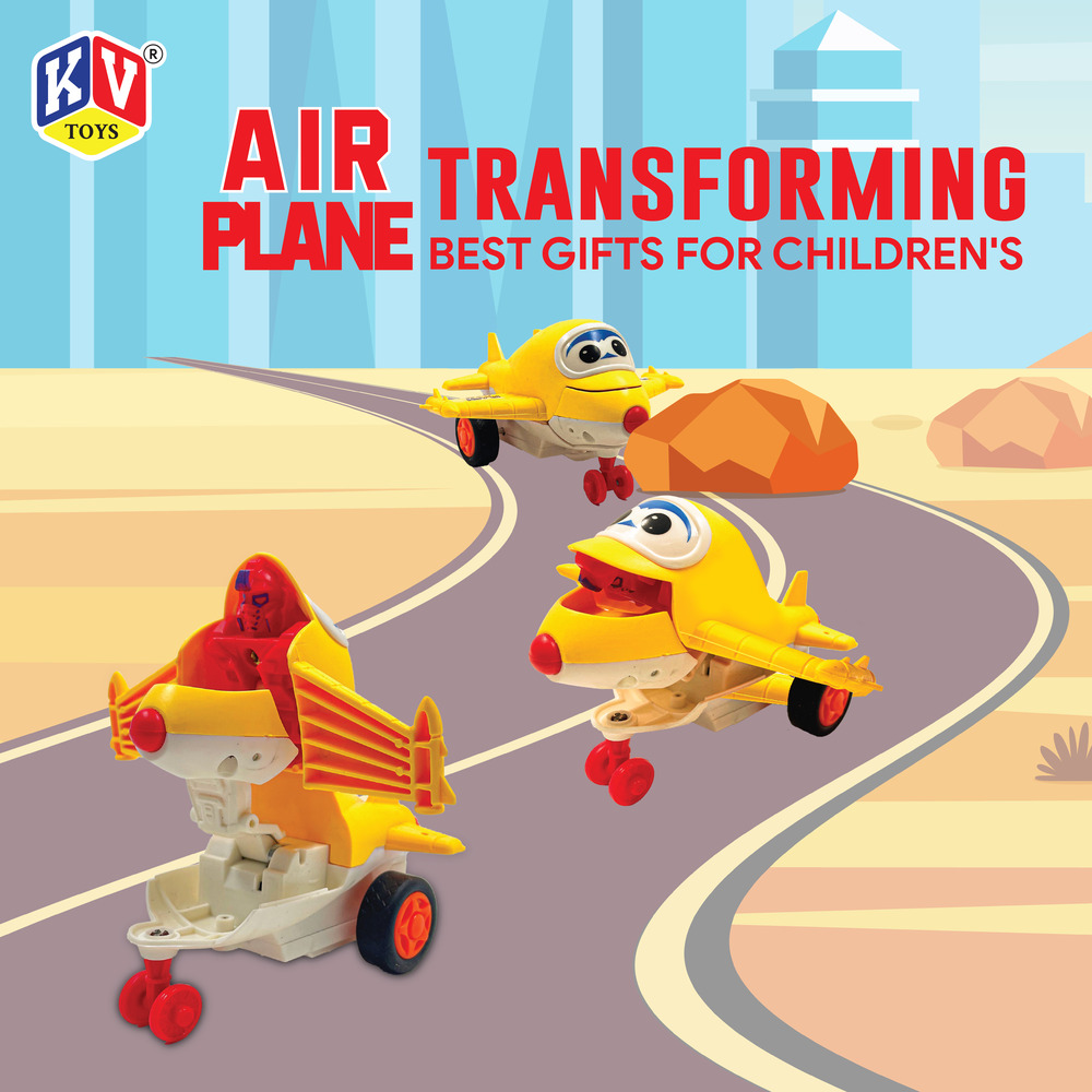 10 Pcs Friction Racing Transforming Airplane (216)