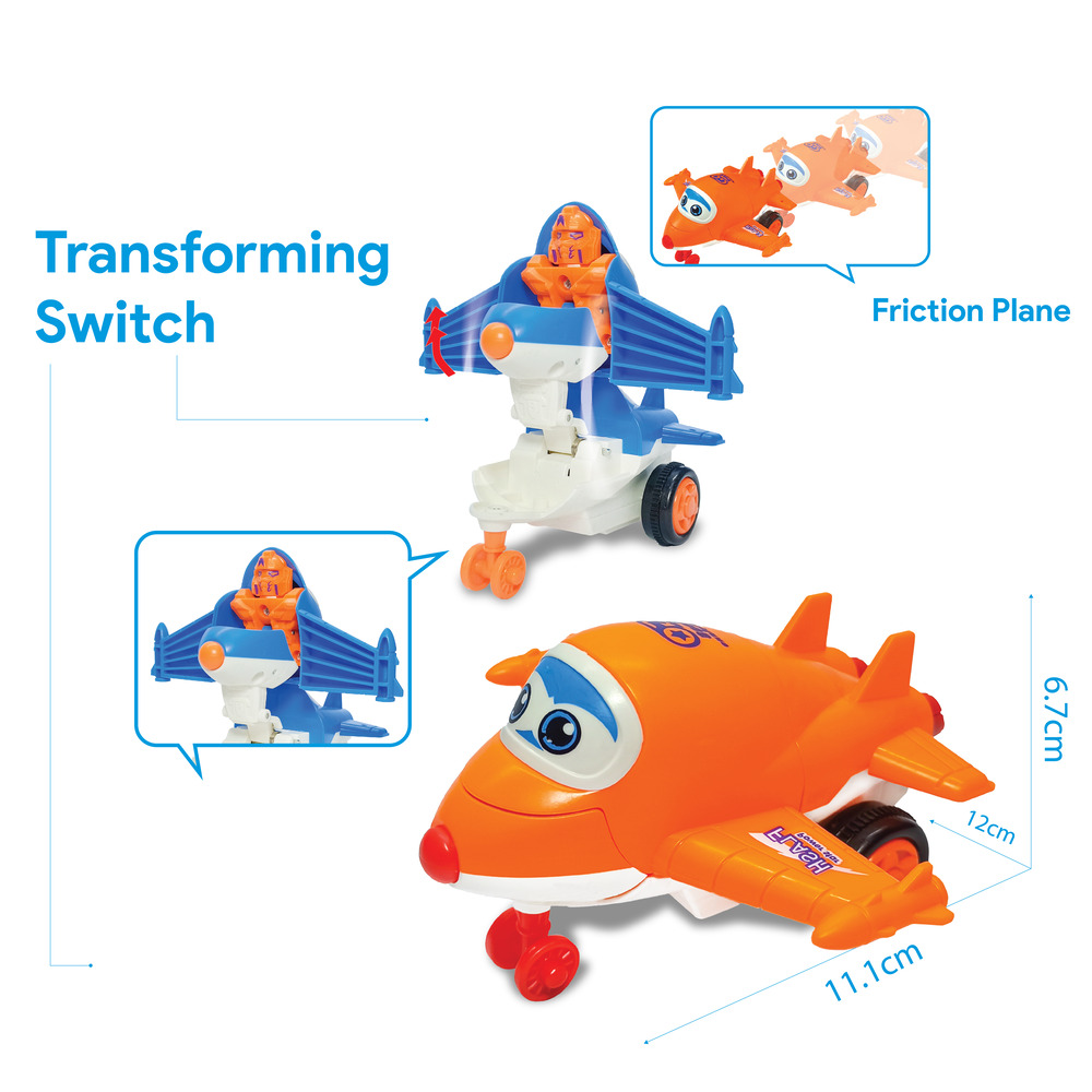 10 Pcs Friction Racing Transforming Airplane (216)