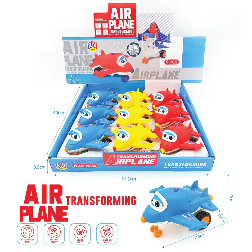 10 Pcs Friction Racing Transforming Airplane (216)