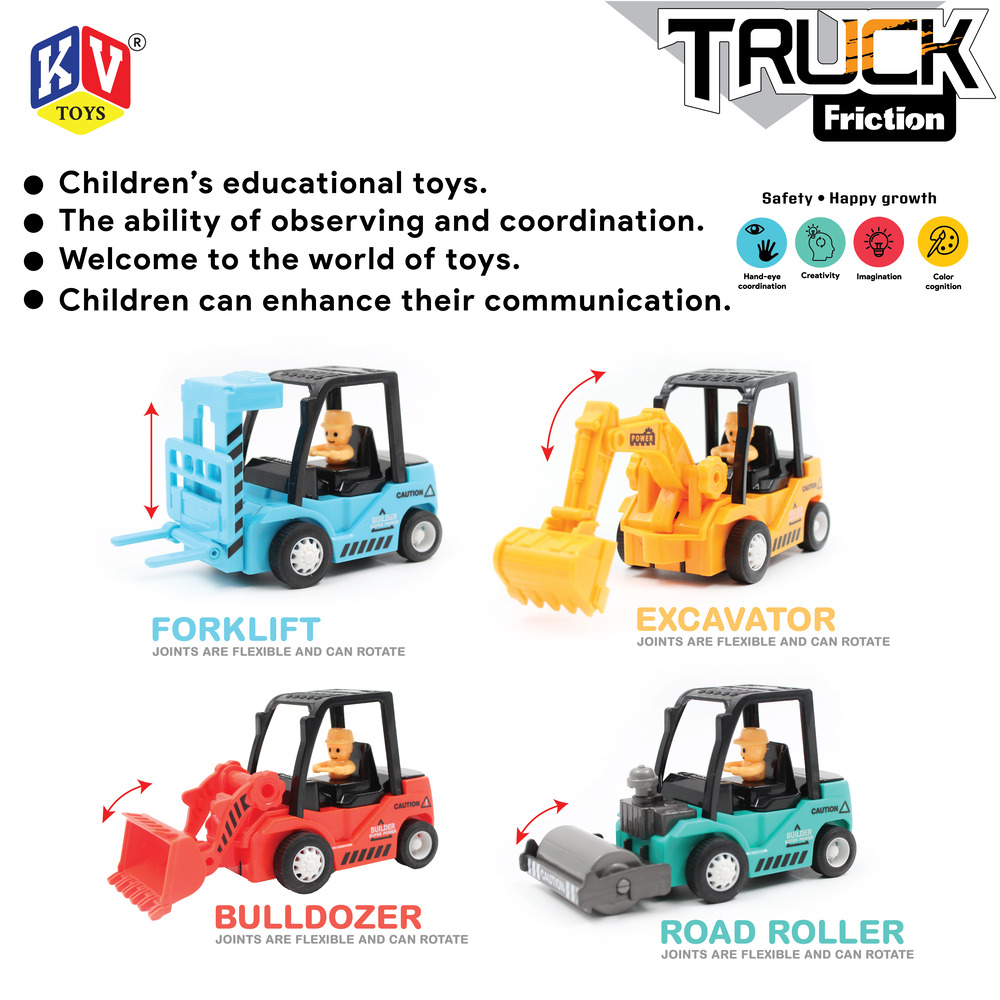 10 Pcs Friction 4 Model Mix Mover Truck (229)