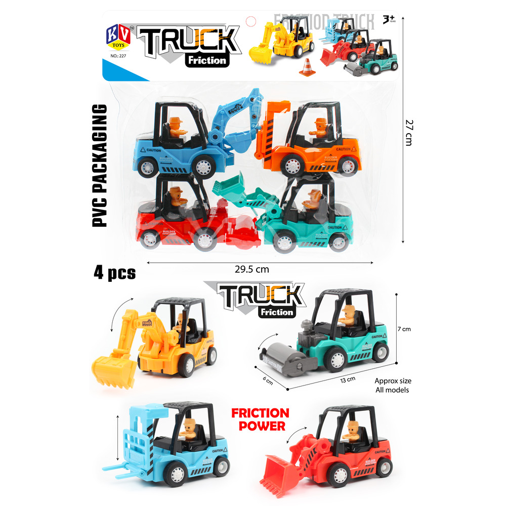 4 Pcs Friction 4 Model Mix Mover Truck (227)