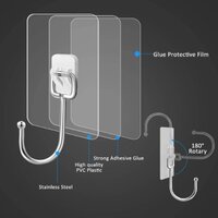Transparent Wall Steel Hook Sticker
