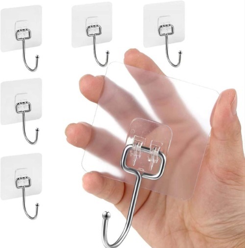 Transparent Wall Steel Hook Sticker