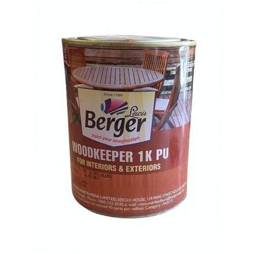 1L Berger Woodkeeper 1K Pu Wood Paint - Color: Brown