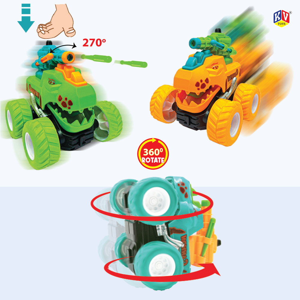12 Pc Friction Shooting Dinosaur (241)