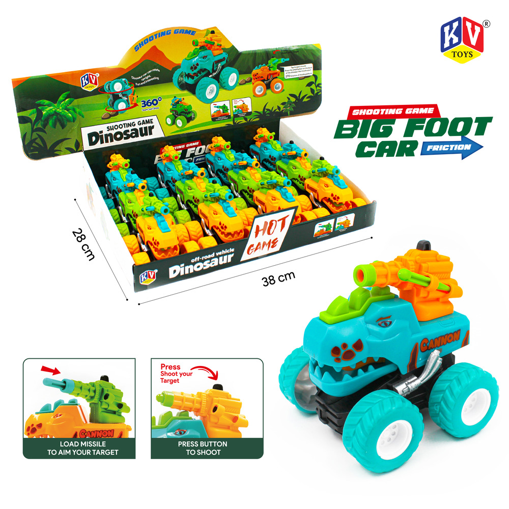 12 Pc Friction Shooting Dinosaur (241)