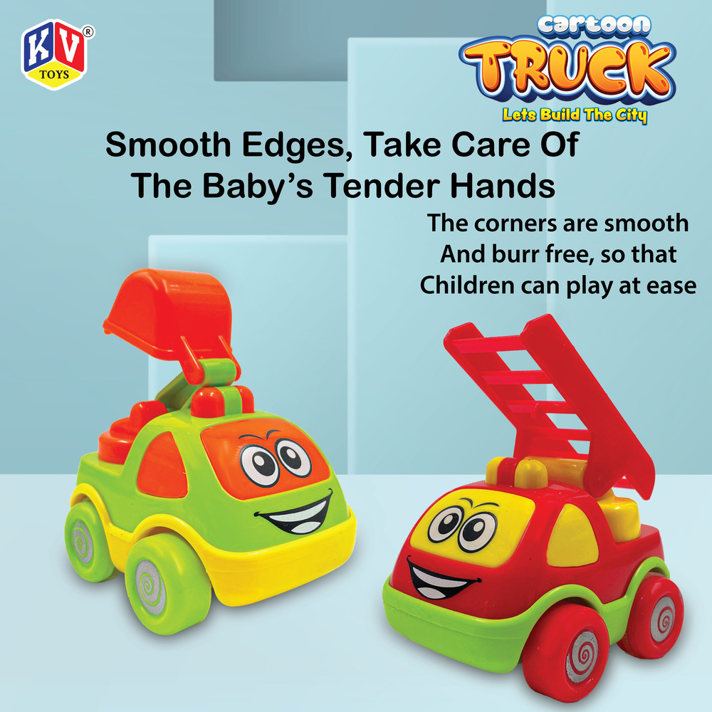 12 Pcs Friction 6 Model Mix Cartoon Truck (249)