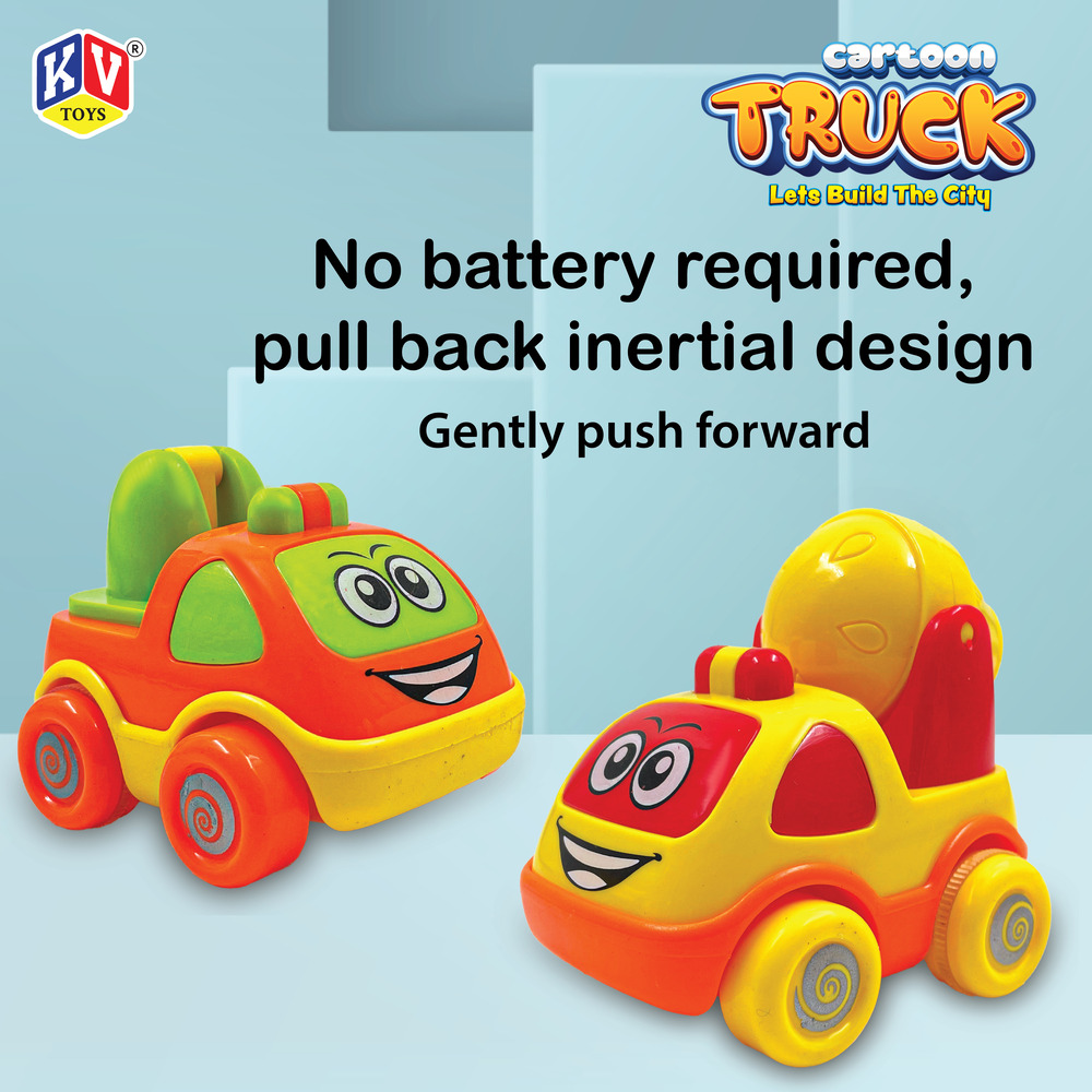 12 Pcs Friction 6 Model Mix Cartoon Truck (249)
