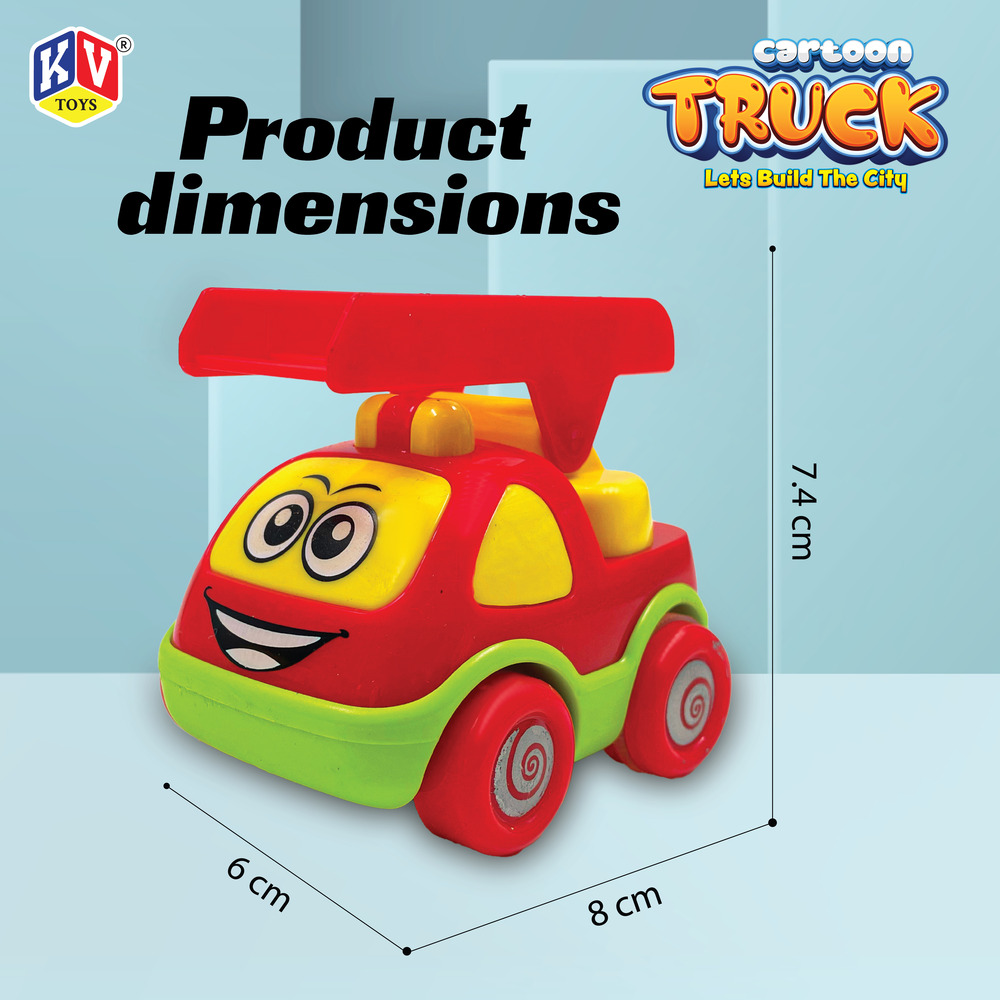12 Pcs Friction 6 Model Mix Cartoon Truck (249)