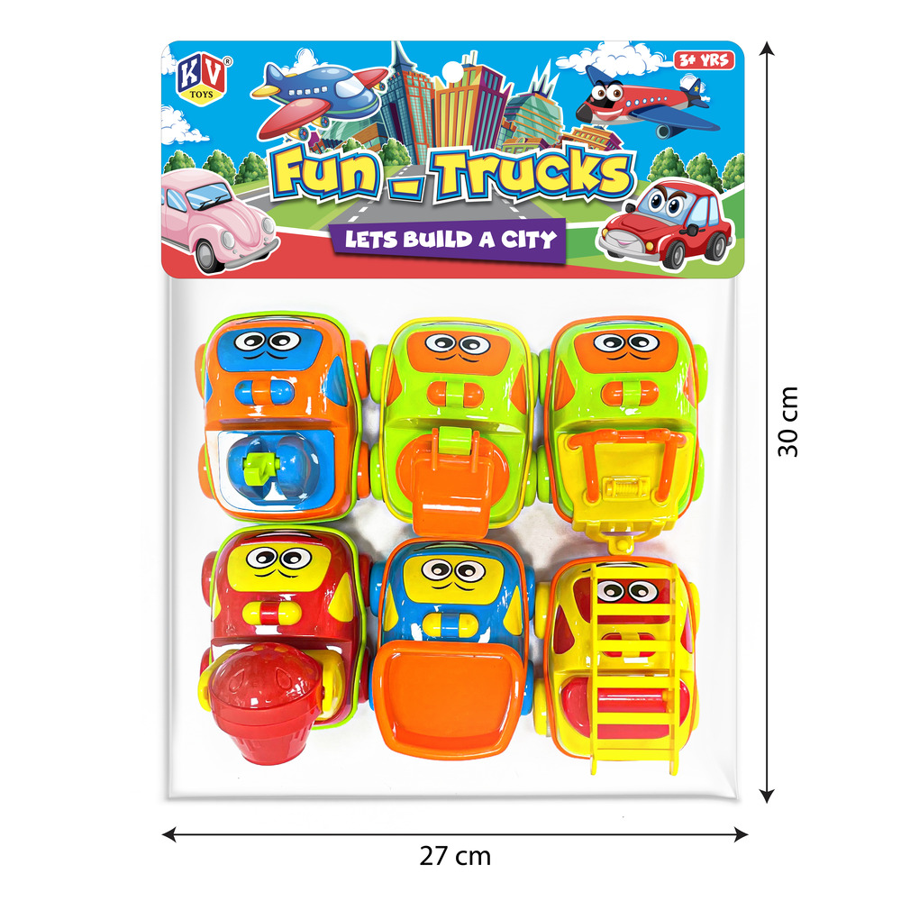 4 Pcs Friction 4 Model Mix Cartoon Truck (251)
