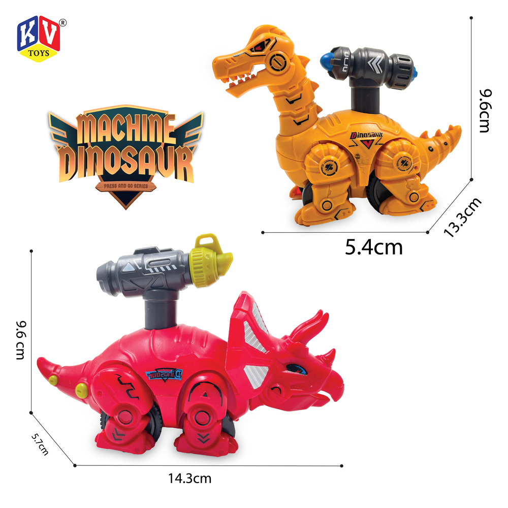 12 Pcs Friction 2 Model Mix Press & Go Dino (270)