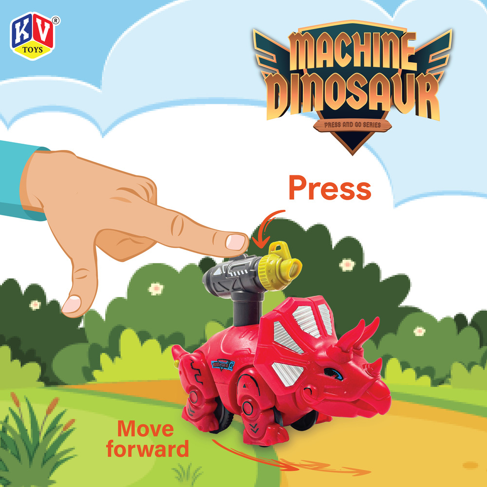 12 Pcs Friction 2 Model Mix Press & Go Dino (270)