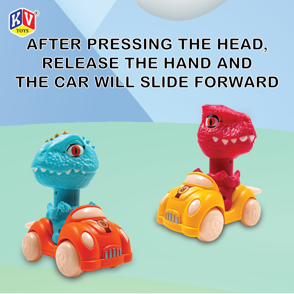 12 Pcs Friction Press & Go Dino With Whistle (271)