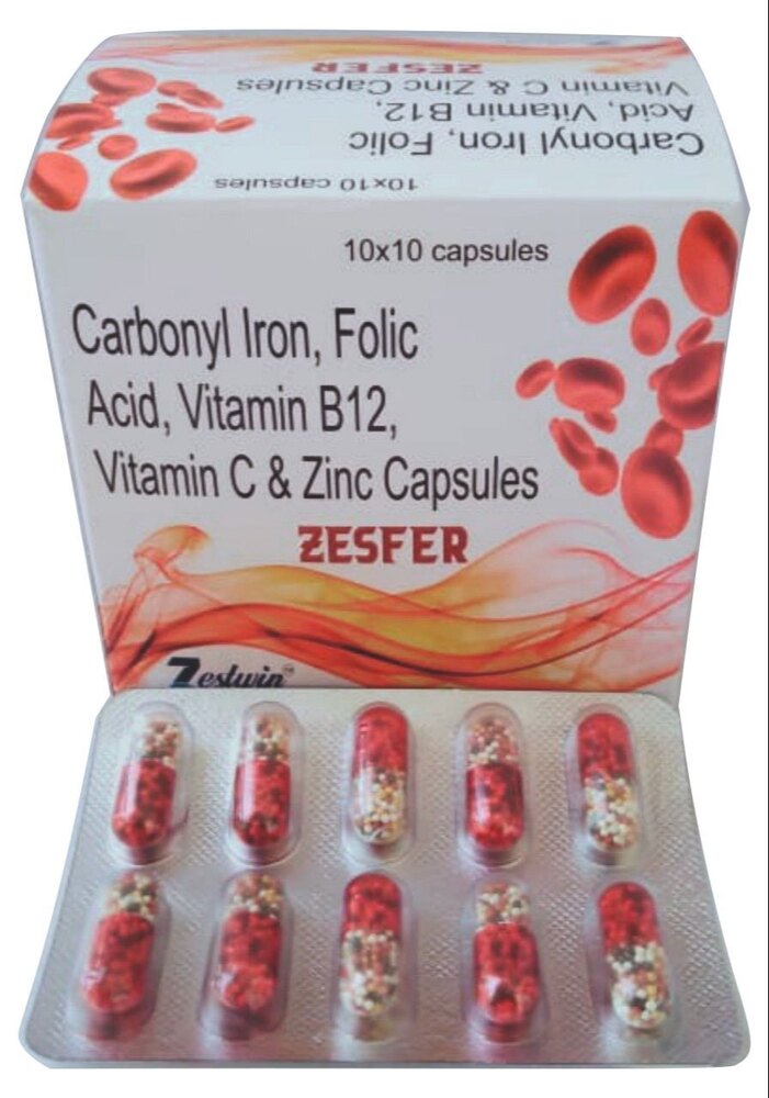 Iron, Folic Acid, Zinc & Vitamin B12 Capsule