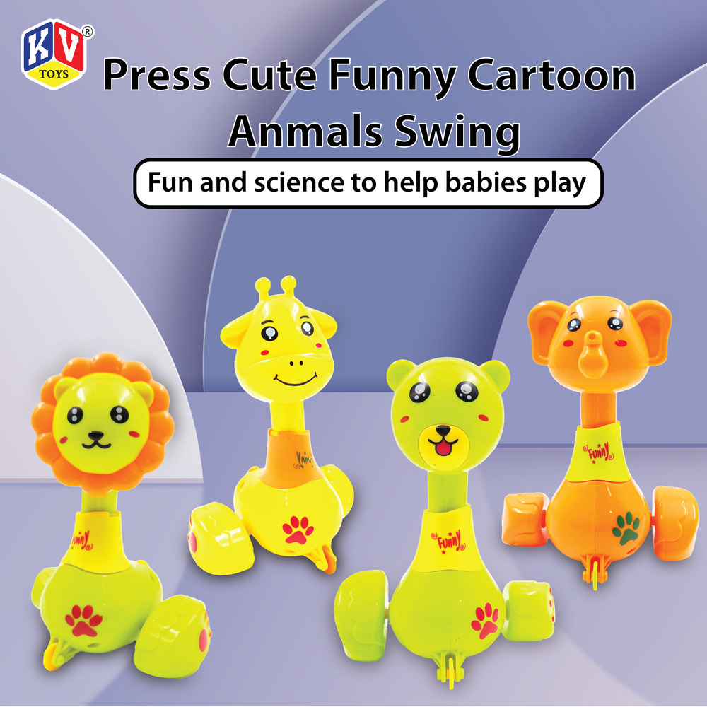6 Pcs - 5 Cartoon Model Mix Press & Go Animal (420)