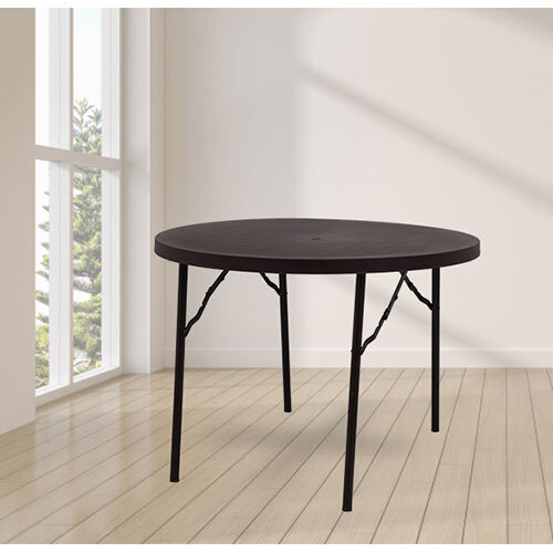 Disc Plastic Folding Tables (Round) - Color: Black