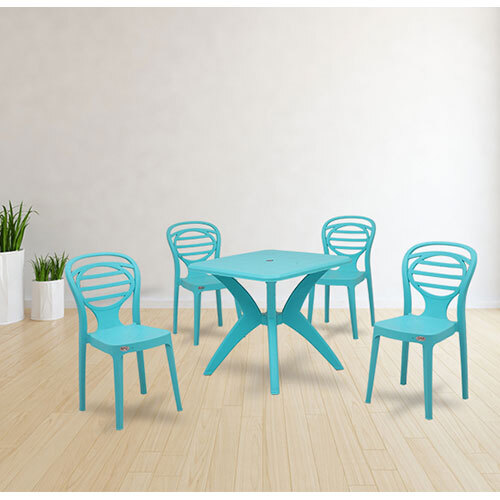 Dinner With Oak Plastic Table Chair Set