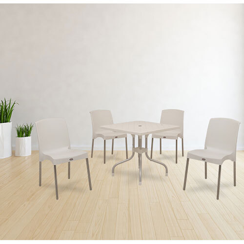 Olive With Hybrid (4) Plastic Chairs With Tables