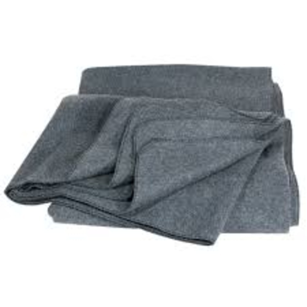 Grey Fleece Blanket - 80% Woolen, 20% Polyester, 60x90 Inch | Hemmed Edges, Plain Pattern, Ideal For Home, Travel, And Hospitality