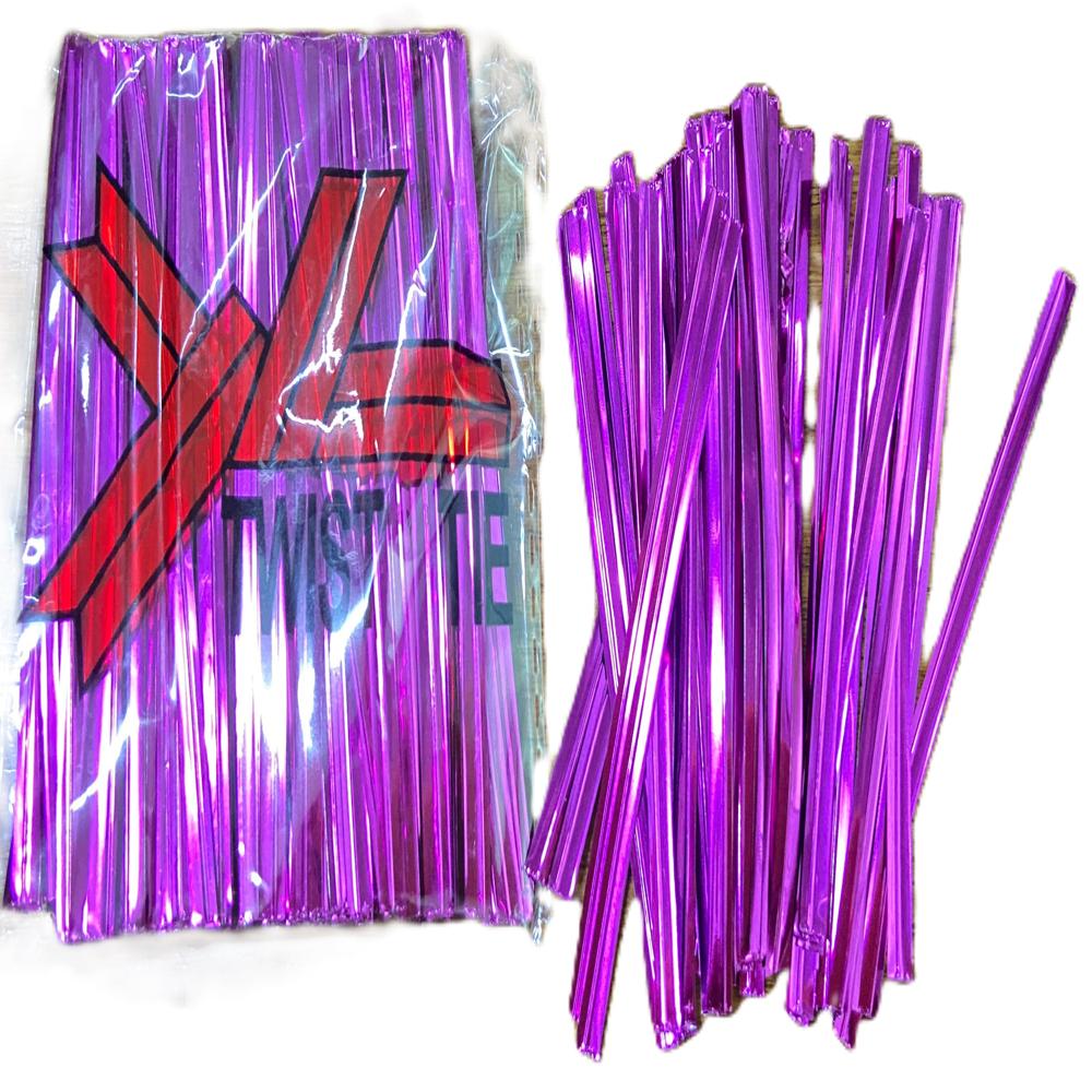 Metallic Twist Ties - Durable Wire, 8mm Size, Multi-colored | Vibrant, Recycled Material For Secure Food Packaging