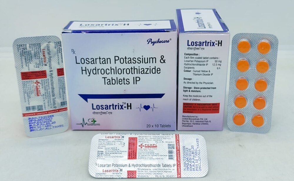 Losartan Potassium and Hydrochlorothiazide Tablets USP 50/12.5mg