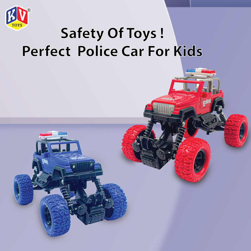 8 Pcs Pull Back Off-Road Police Car With Light & Music (563)