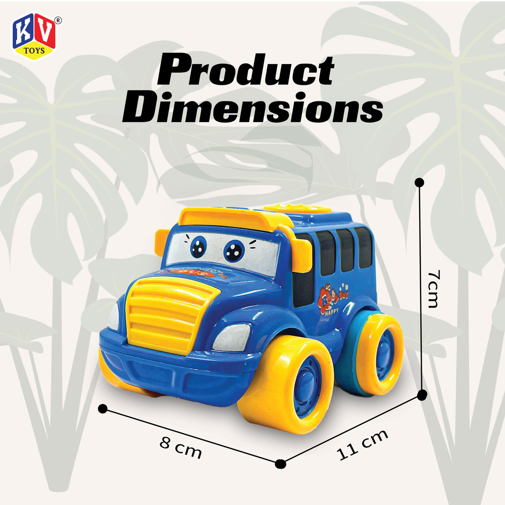 12 Pcs Friction Power Cute Bus  (603)